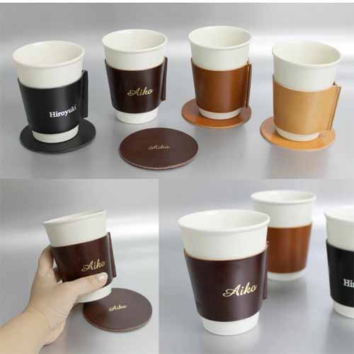 レザーコーヒースリーブの画像